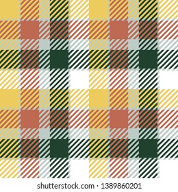 Plaid or tartan vector is background or texture in many color