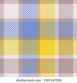 Plaid or tartan vector is background or texture in many color