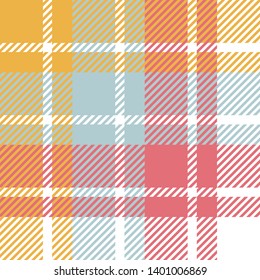 Plaid or tartan vector is background or texture in many color