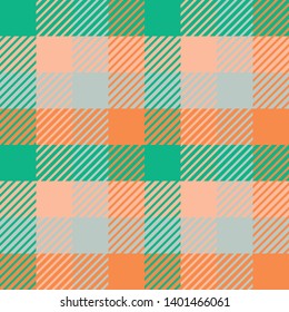 Plaid or tartan vector is background or texture in many color