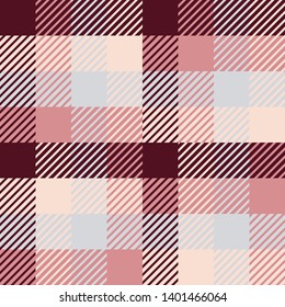 Plaid or tartan vector is background or texture in many color