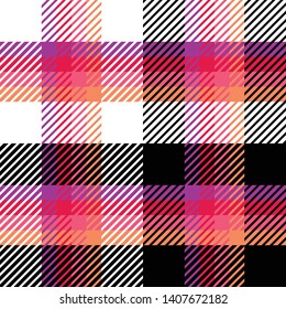 Plaid or tartan vector is background or texture in many color