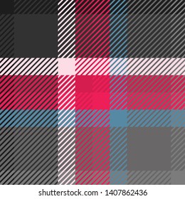 Plaid or tartan vector is background or texture in many color