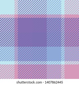 Plaid or tartan vector is background or texture in many color