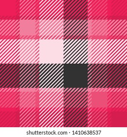 Plaid or tartan vector is background or texture in many color