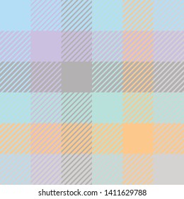 Plaid or tartan vector is background or texture in many color