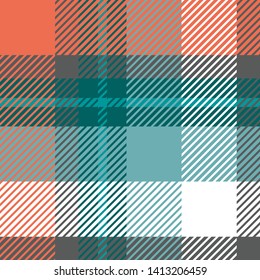 Plaid or tartan vector is background or texture in many color