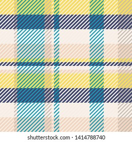 Plaid or tartan vector is background or texture in many color