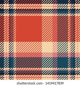Plaid or tartan vector is background or texture in many color