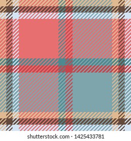 Plaid or tartan vector is background or texture in many color
