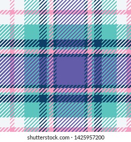 Plaid or tartan vector is background or texture in many color
