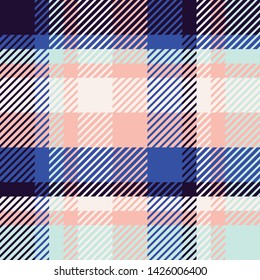 Plaid or tartan vector is background or texture in many color
