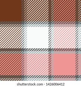 Plaid or tartan vector is background or texture in many color