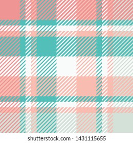 Plaid or tartan vector is background or texture in many color