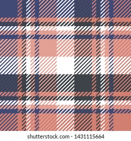 Plaid or tartan vector is background or texture in many color