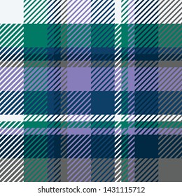 Plaid or tartan vector is background or texture in many color