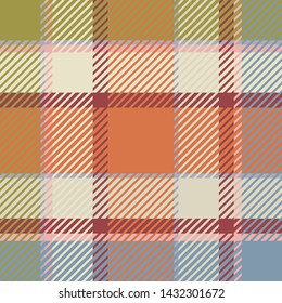Plaid or tartan vector is background or texture in many color