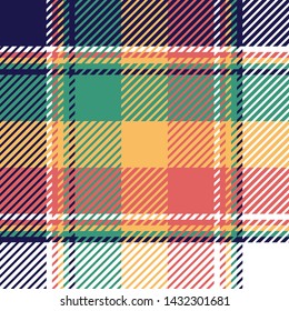 Plaid or tartan vector is background or texture in many color