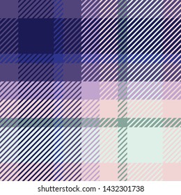Plaid or tartan vector is background or texture in many color
