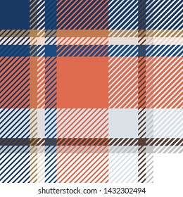 Plaid or tartan vector is background or texture in many color