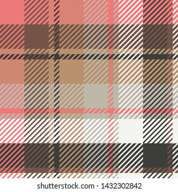 Plaid or tartan vector is background or texture in many color