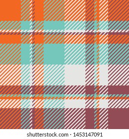 Plaid or tartan vector is background or texture in many color