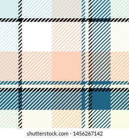 Plaid or tartan vector is background or texture in many color