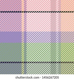 Plaid or tartan vector is background or texture in many color