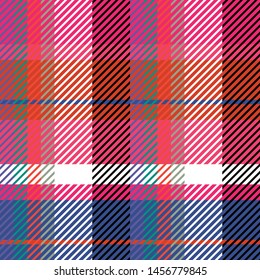 Plaid or tartan vector is background or texture in many color
