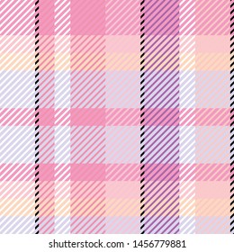 Plaid or tartan vector is background or texture in many color