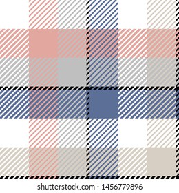 Plaid or tartan vector is background or texture in many color