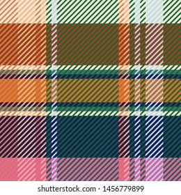 Plaid or tartan vector is background or texture in many color