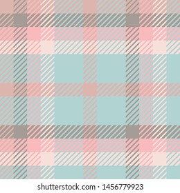 Plaid or tartan vector is background or texture in many color