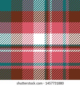 Plaid or tartan vector is background or texture in many color