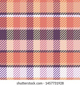 Plaid or tartan vector is background or texture in many color