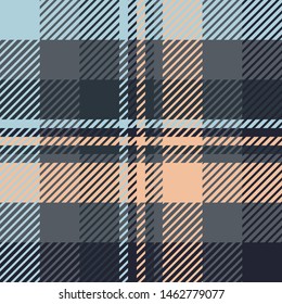 Plaid or tartan vector is background or texture in many color