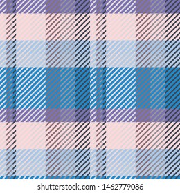 Plaid or tartan vector is background or texture in many color