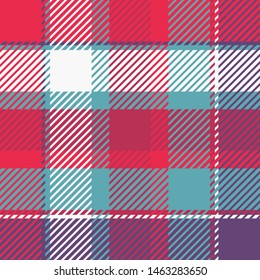 Plaid or tartan vector is background or texture in many color