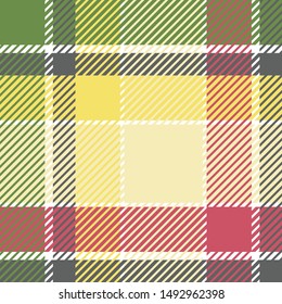 Plaid or tartan vector is background or texture in many color