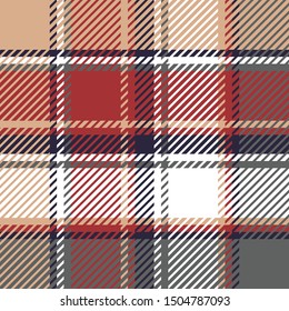 Plaid or tartan vector is background or texture in many color