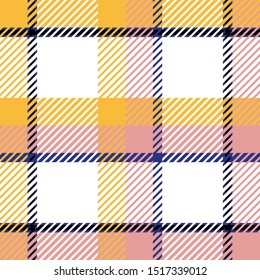 Plaid or tartan vector is background or texture in many color