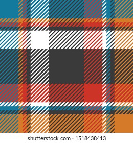 Plaid or tartan vector is background or texture in many color