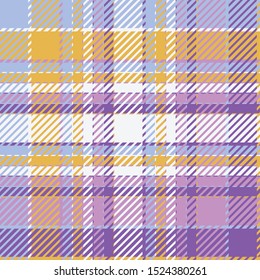 Plaid or tartan vector background or texture in many colors