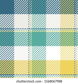 Plaid or tartan vector is background or texture in many colors