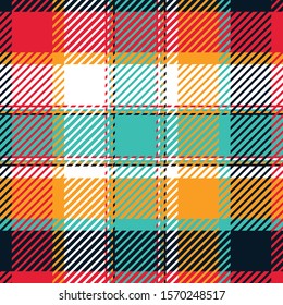 Plaid or tartan vector is background or texture in many color