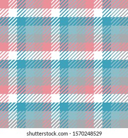 Plaid or tartan vector is background or texture in many color