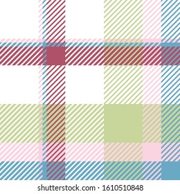 Plaid or tartan vector is background or texture in many color