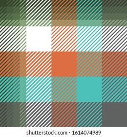 Plaid or tartan vector is background or texture in many color