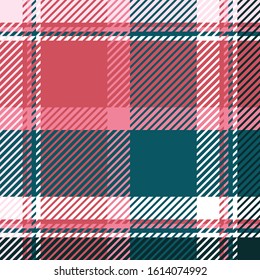 Plaid or tartan vector is background or texture in many color