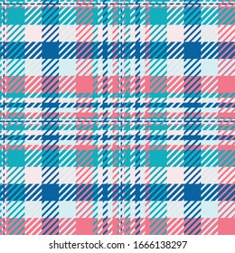 Plaid or tartan vector is background or texture in many color of graphic design